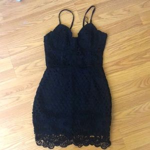 Black lace dress
